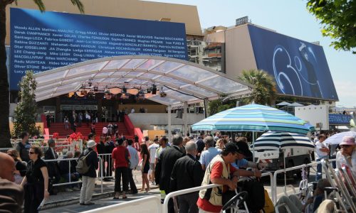 Preparing for another premiere, at Cannes 2010