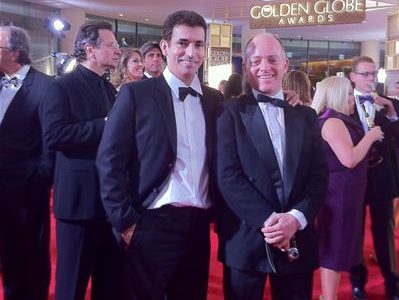 Sam Asi and Jason Korsner on the red carpet at the 2011 Golden Globes