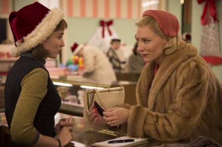 Cate Blanchett just can’t resist Rooney Mara in a Santa hat