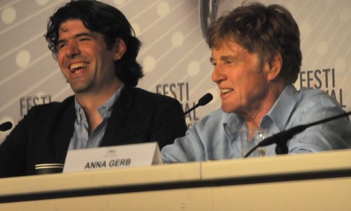 Robert Redford and All Is Lost director JC Chandor (left)