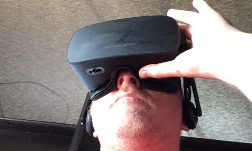 Watching Giant with HP's VR headset